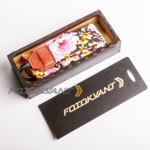 Fotokvant STO-56 ремень для фотоаппарата в подарочной деревянной коробочке