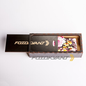 Fotokvant STO-56 ремень для фотоаппарата в подарочной деревянной коробочке