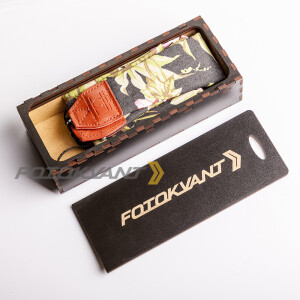 Fotokvant STO-57 ремень для фотоаппарата в подарочной деревянной коробочке