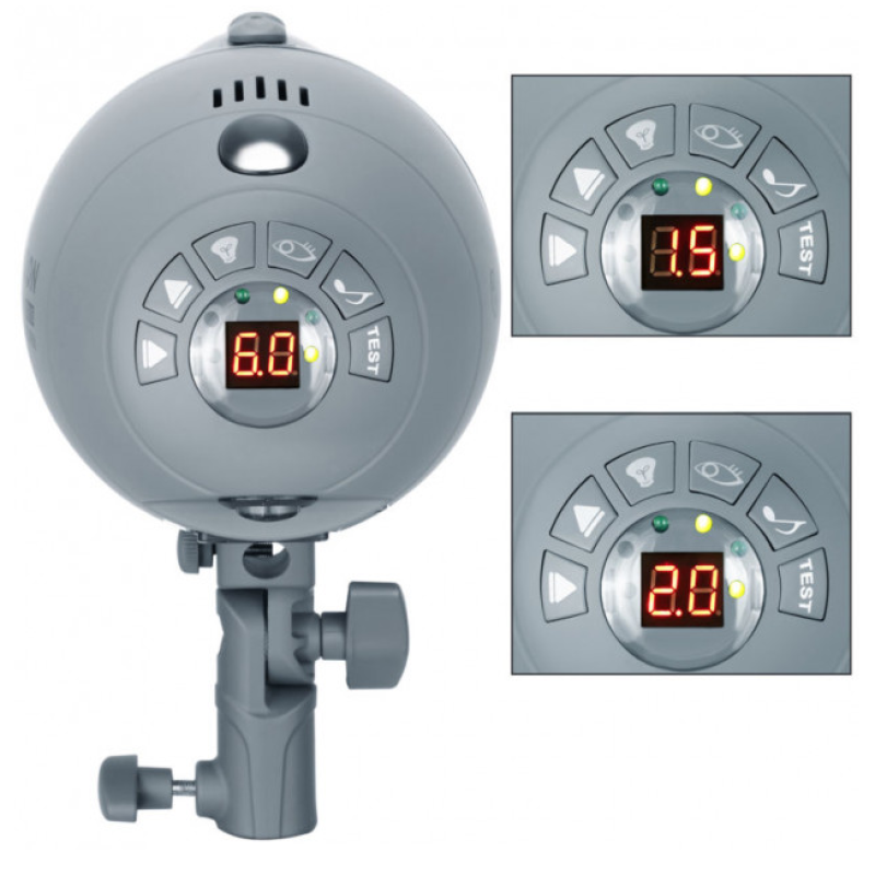 Visico VL-400PLUS студийная вспышка с режимами AC/DC и аккумулятором