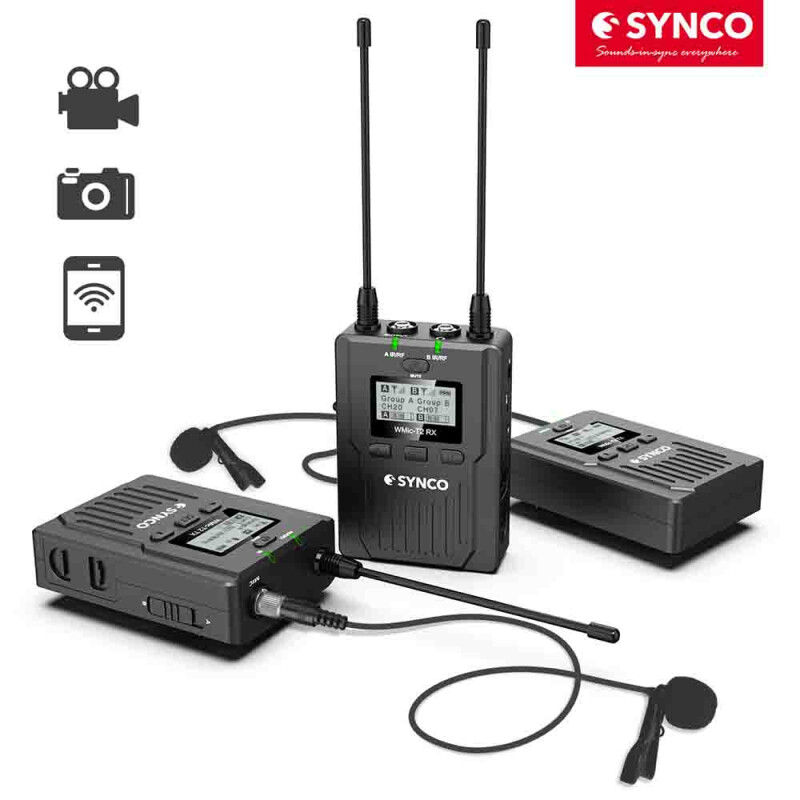 Synco Lav-WMic-T2 радиосистема микрофонов 2 передатчика и 1 приемник