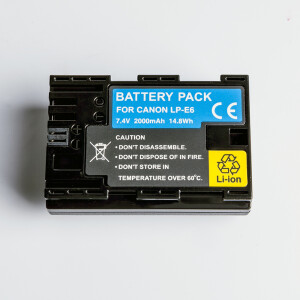 Fotokvant LP-E6 аккумулятор емкость 2000 mAh