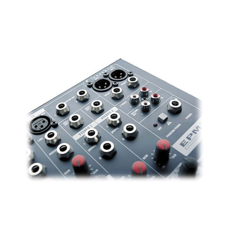 Soundcraft EPM8 микшерный пульт, 8 моно + 2 стерео входа, микрофонные предусилители GB-30