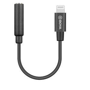 Boya BY-K3 аудиоадаптер 3,5 мм TRRS мама на Lightning папа