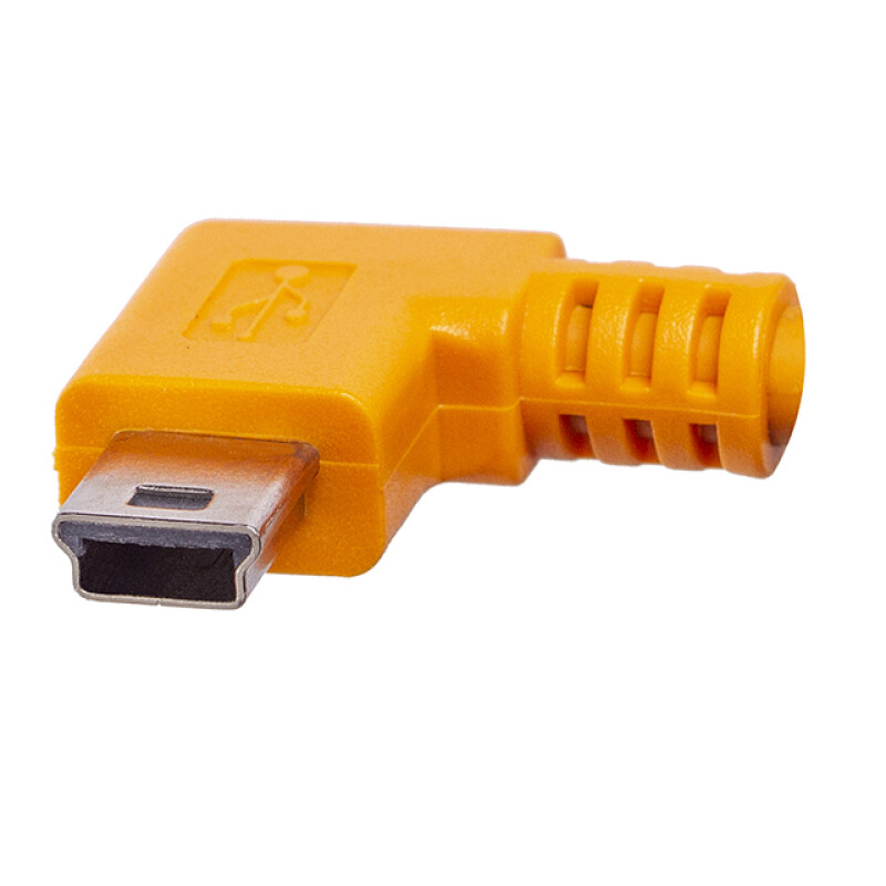 Tether Tools CU51RT02-ORG TetherPro USB 2.0 to Mini-B 5-Pin Right Angle Adapter 50cm Orange кабель