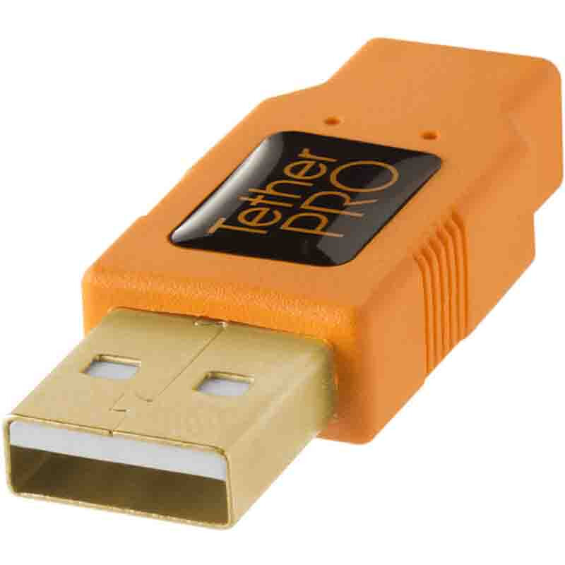 Tether Tools CU5451 TetherPro USB 2.0 to Mini-B 5-Pin 4.6m Orange кабель