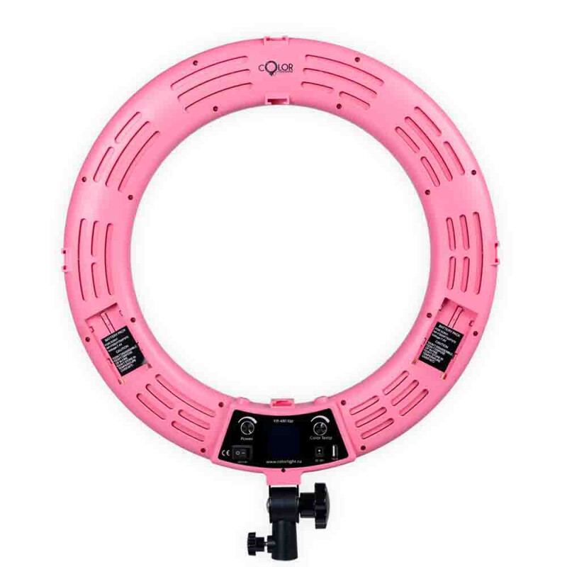 Color FR-480 top KIT кольцевая светодиодная лампа розовая со стойкой