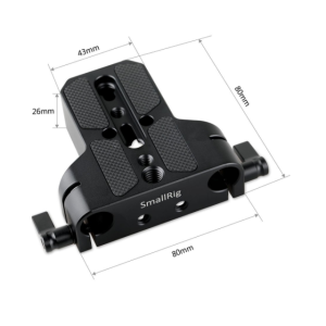 SmallRig 1674 базовая площадка с креплением для направляющих Baseplate with Dual 15mm Rod Clamp