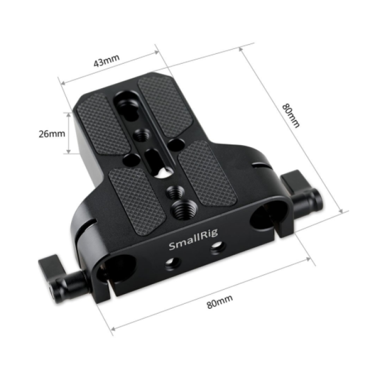 SmallRig 1674 базовая площадка с креплением для направляющих Baseplate with Dual 15mm Rod Clamp