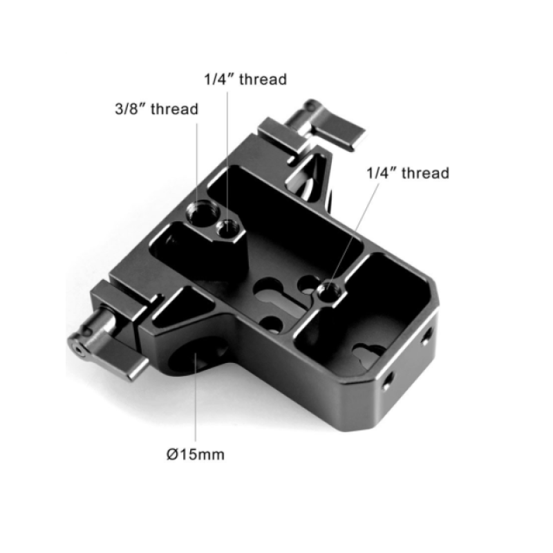 SmallRig 1674 базовая площадка с креплением для направляющих Baseplate with Dual 15mm Rod Clamp