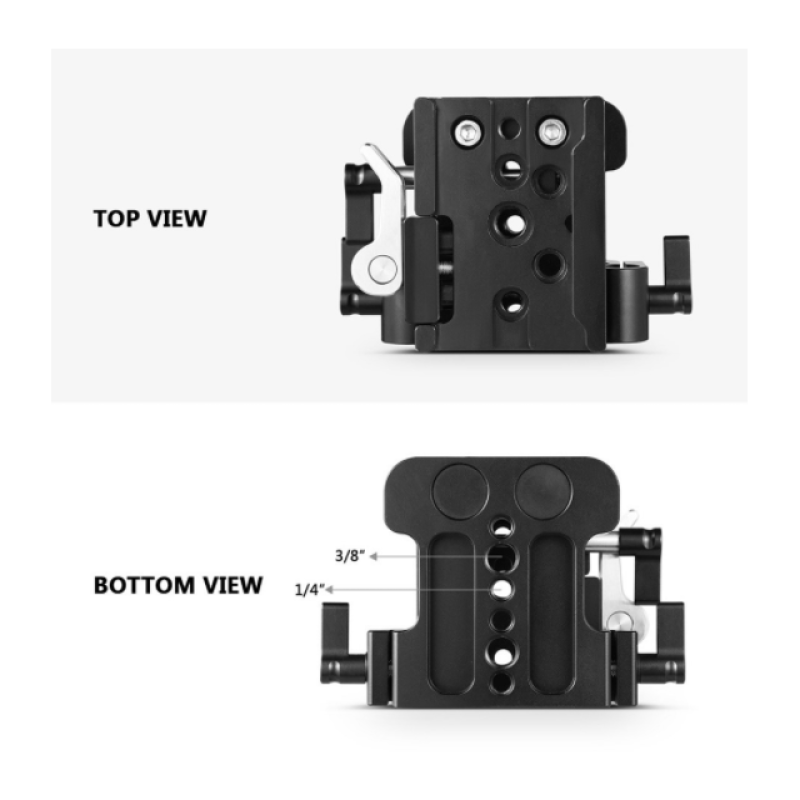 SmallRig 2092B базовая площадка для направляющих Universal 15mm Rail Support System Baseplate