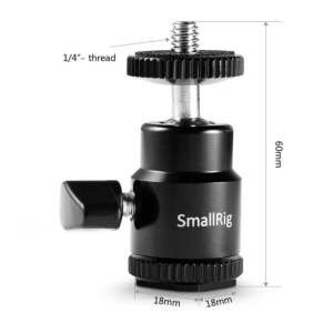 SmallRig 761 шаровая головка с креплением Cold Shoe to 1/4&quot; Threaded Adapter