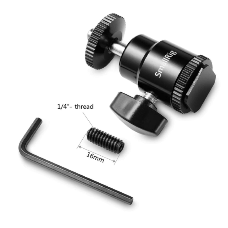 SmallRig 761 шаровая головка с креплением Cold Shoe to 1/4" Threaded Adapter
