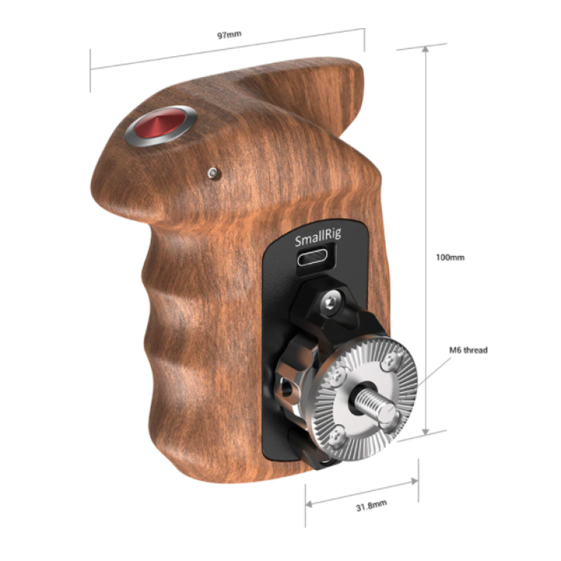 SmallRig HSR2511 ручка боковая правая Wooden Hand Grip с кнопкой управления для камер Sony