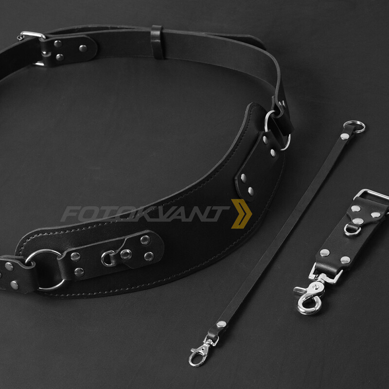 Fotokvant STL-01 ремень кожаный для одной камеры черный