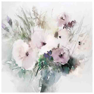 Styler CA-12527 репродукция Розовые цветы. Акварель на холсте 65X65см