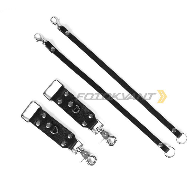 Fotokvant STL-02 ремень кожаный для двух камер черный