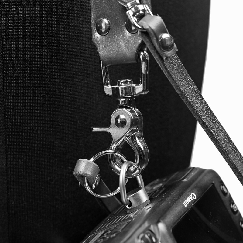 Fotokvant STL-02 ремень кожаный для двух камер черный