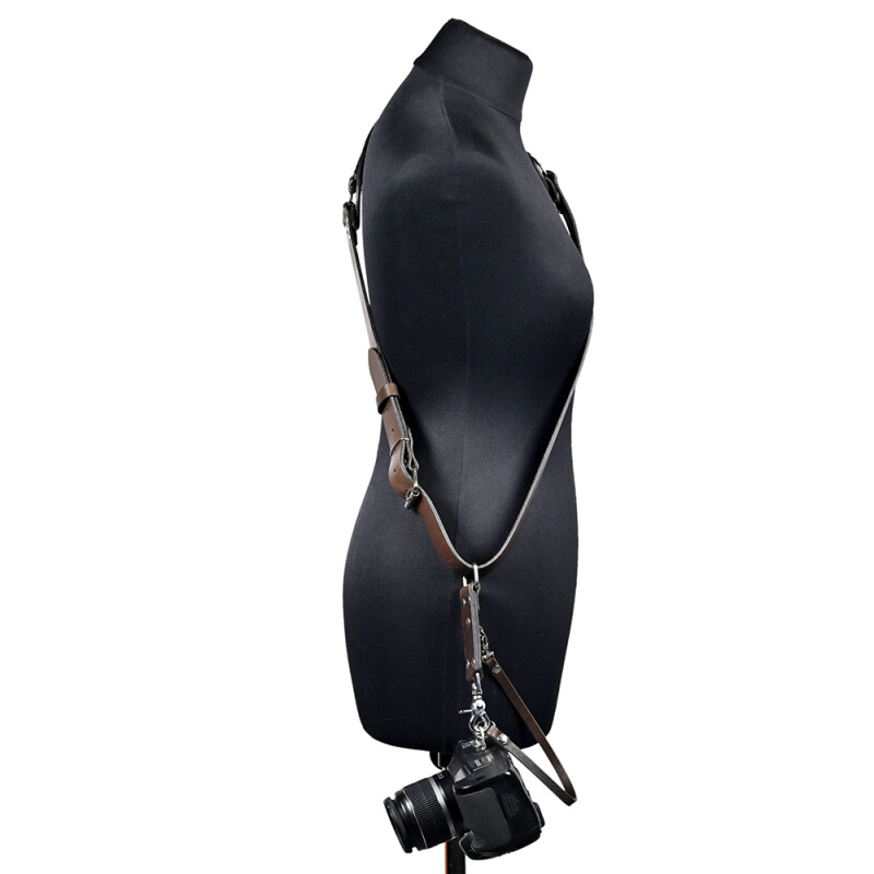 Fotokvant STL-03 ремень кожаный для одной камеры цвет шоколад