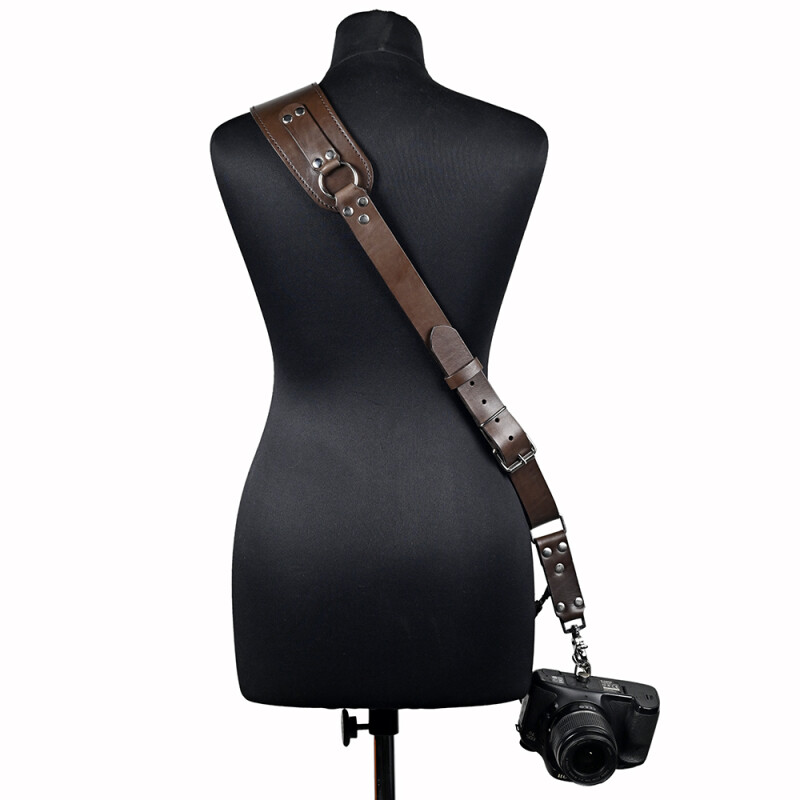 Fotokvant STL-03 ремень кожаный для одной камеры цвет шоколад