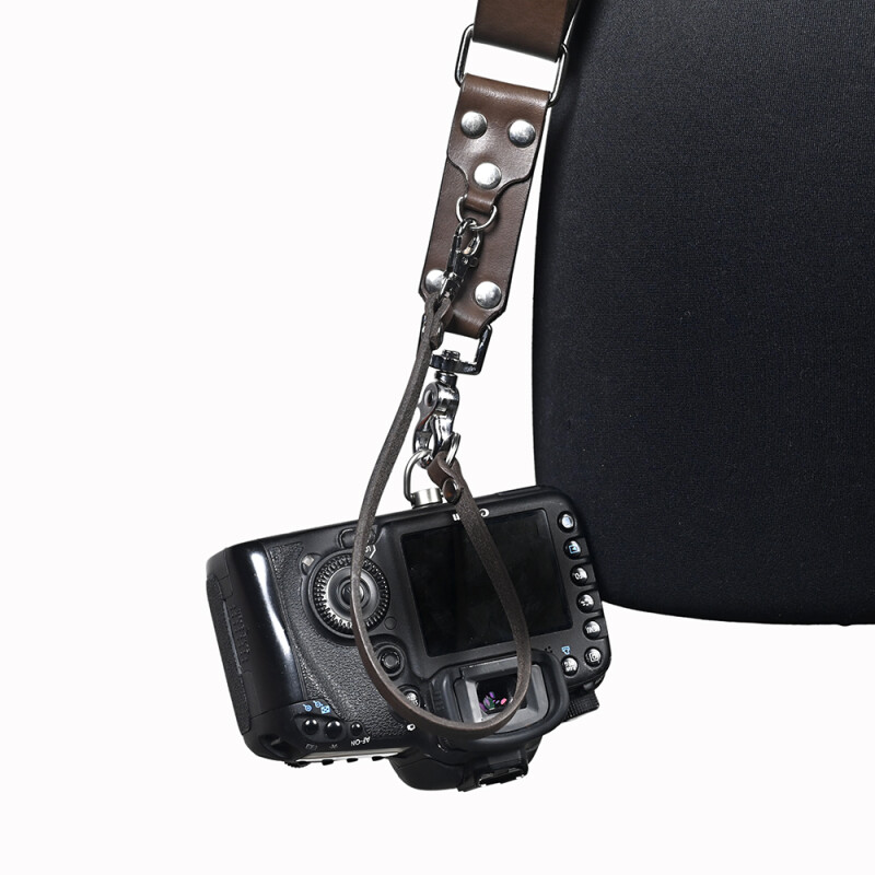 Fotokvant STL-05 ремень кожаный для двух камер цвет шоколад