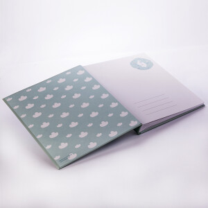 Walther UK-184 Harper фотоальбом детский 50 белых страниц 28x30,5 бирюзовый с зайчиком