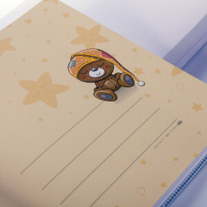 ZEP DL2420BL ELISA BLUE детский фотоальбом в коробке 40 белых страниц 24x24 голубой