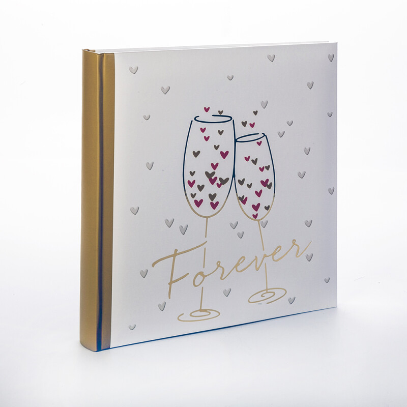 Walther UH-162 Cheers свадебный фотоальбом 50 белых страниц 28x30,5 бокалы