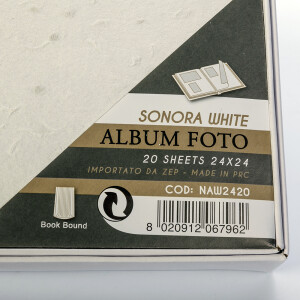 ZEP NAW2420 SONORA WHITE фотоальбом в коробке 40 белых страниц 24x24 белый