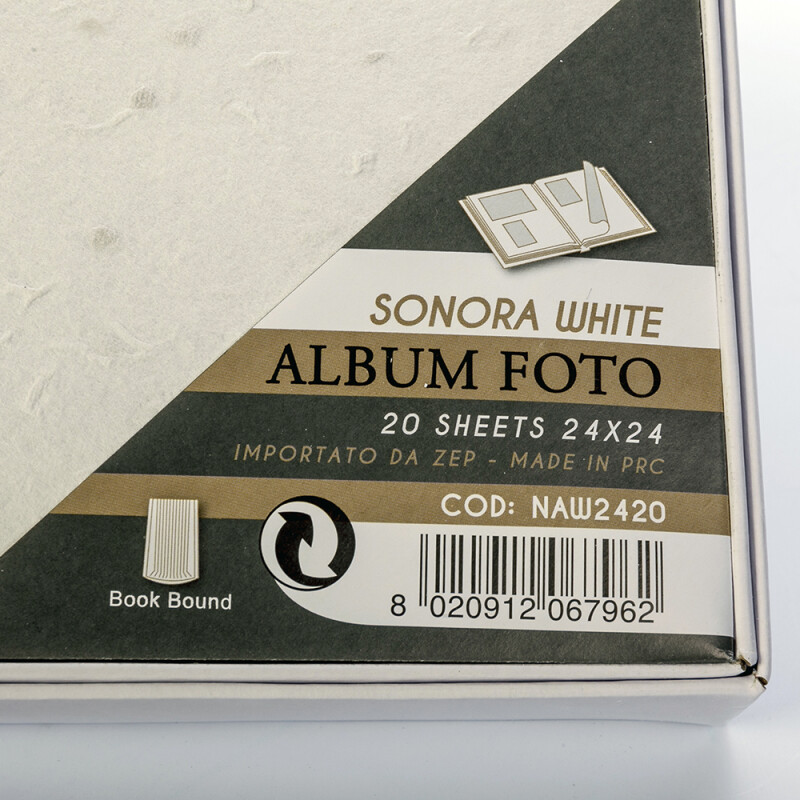 ZEP NAW2420 SONORA WHITE фотоальбом в коробке 40 белых страниц 24x24 белый