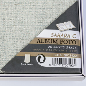 ZEP SRC2420 Sahara фотоальбом в коробке 40 белых страниц 24x24 светло зеленый