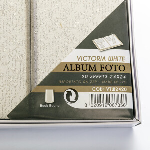 ZEP VTW2420 VICTORIA WHITE фотоальбом в коробке 40 белых страниц 24x24 белый
