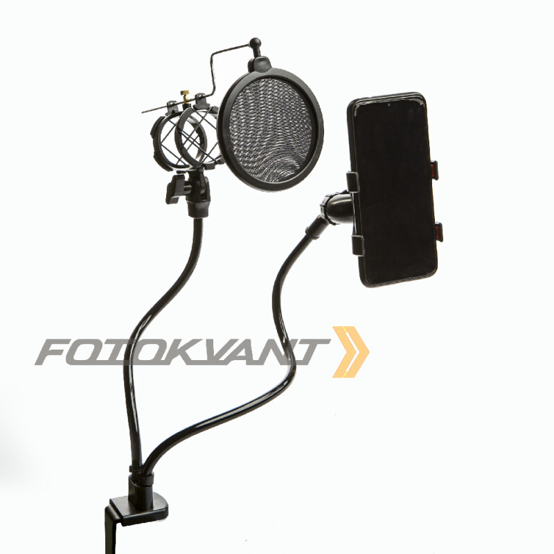 Fotokvant LSS-24 настольное крепление для микрофона и смартфона для блогера
