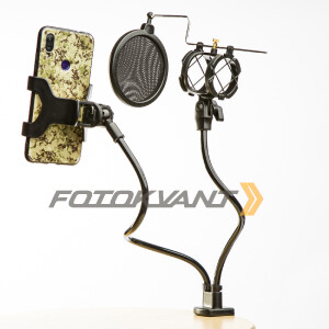 Fotokvant LSS-24 настольное крепление для микрофона и смартфона для блогера
