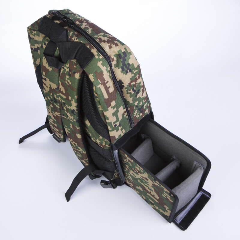 Fotokvant Backpack-01 Green Сamouflage рюкзак для фотоаппарата зеленый камуфляж