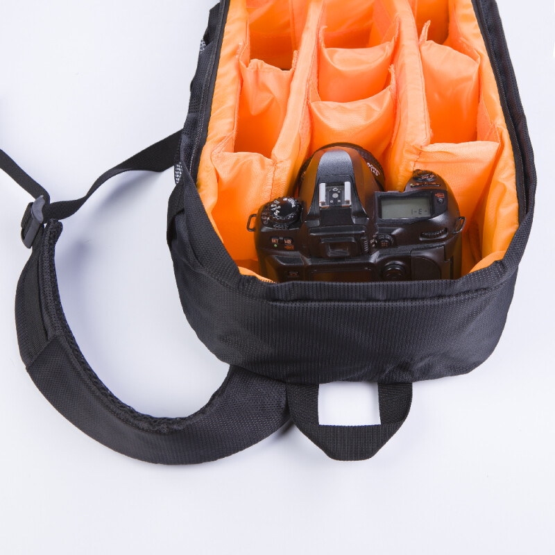 Fotokvant GBK-002-BO рюкзак для фототехники черный с оранжевой строчкой