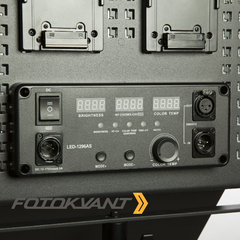 Fotokvant LED-1296AS DMX светодиодная панель 3200-5600К 108Вт CRI 95 с пультом ду