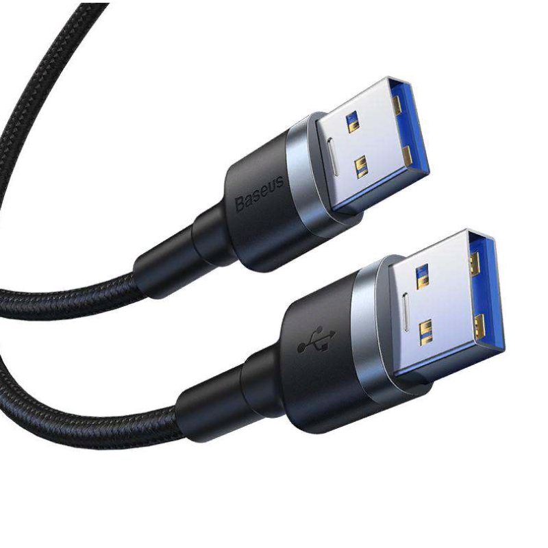 Baseus CADKLF-C0G кабель темно серый с USB3.0 Папа на USB3.0 Папа 2A 1 м