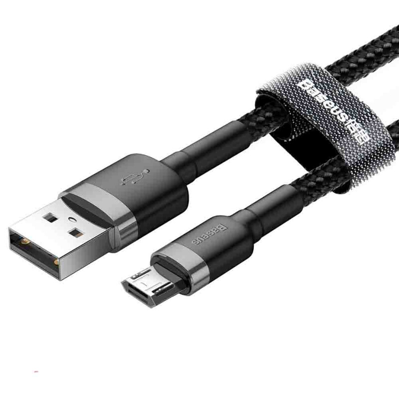 Baseus CAMKLF-CG1 кабель серо-черный с USB на Micro 1,5A 2 м