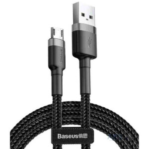 Baseus CAMKLF-AG1 кабель серо-черный с USB на Micro 2.4A 50 см