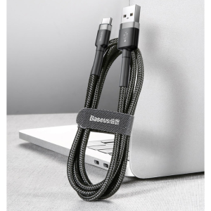 Baseus CATKLF-AG1 кабель черно-серый с USB на Type-C 3A 50 см