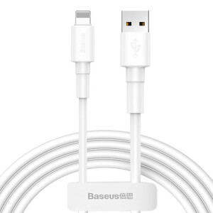 Baseus CALSW-02 кабель белый с USB на iP 2.4A 1 м