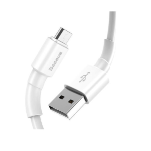 Baseus CAMSW-02 кабель белый с USB на Micro 2.4A 1 м