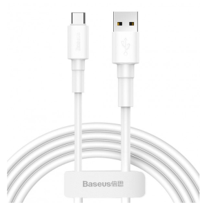 Baseus CATSW-02 кабель белый с USB на Type-C 3A 1 м