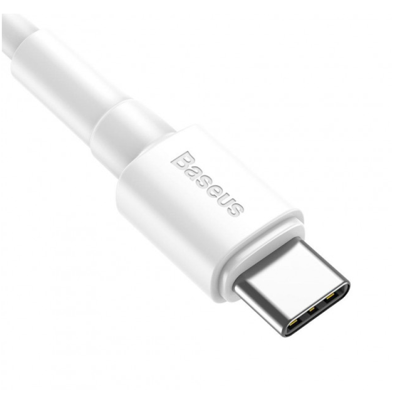 Baseus CATSW-02 кабель белый с USB на Type-C 3A 1 м