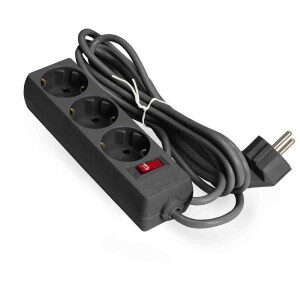Exegate EC-3-5B Black 10А сетевой удлинитель 5 м 2.2 кВт