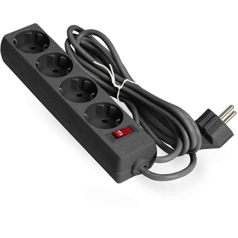 Exegate EC-4-3B Black 10А сетевой удлинитель 3 м 2.2 кВт