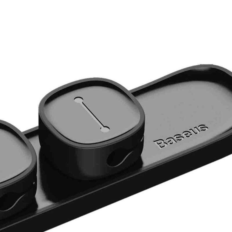 Baseus ACWDJ-01 Peas Cable Clip Black зажим для кабеля черный