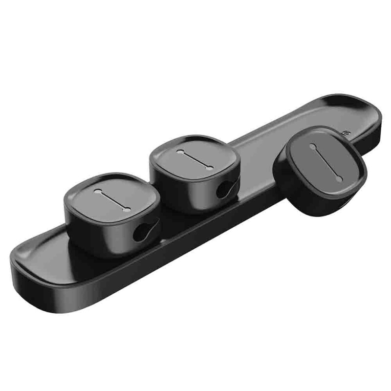 Baseus ACWDJ-01 Peas Cable Clip Black зажим для кабеля черный
