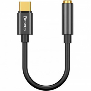 Baseus CATL54-01 переходник черный с Type-C папа на 3.5mm мама